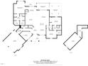 Detailed floor plan displays layout with dimensions of the home including bedrooms, living spaces, kitchen, and garage at 3465 Covington Trl, Mebane, NC 27302