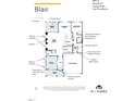 First floor plan featuring 9' ceilings, a study, and an open-concept kitchen and Gathering room at 2392 Picual Way # 31, New Hill, NC 27562