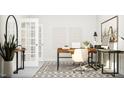 Bright home office featuring a large desk, decor, and ample space at 308 Canyon Spring Trl, Wake Forest, NC 27587