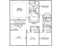 Second-floor plan with primary bedroom, two additional bedrooms, loft, and bathrooms with walk-in closets at 95 Cordoba Dr, Franklinton, NC 27525