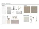 Interior design options featuring kitchen, flooring, bathroom, and interior finish samples at 2137 Grouse Ski Cir, Apex, NC 27523