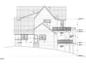 A view of the side of the home highlighting a deck, gabled roof, and mixed siding materials at 498 Brook Green Ln # 25, Pittsboro, NC 27312