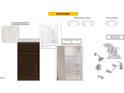 Selection of primary and secondary bathroom finishes: cabinets, countertops, lights, shower, and bath accessories at 49 Brodhead Dr, Fuquay Varina, NC 27526