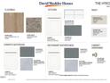 Selection of interior finishes, including flooring, kitchen elements, paint colors, and bathroom materials at 104 Restful Pt, Fuquay Varina, NC 27526