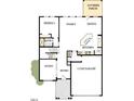 Detailed first-floor floorplan showing the kitchen, Gathering room, garage, bedrooms, and study at 33 Cozy Hvn, Fuquay Varina, NC 27526