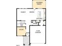 Layout of the first floor showcasing the Gathering room, kitchen, study, and two-car garage at 62 Restful Point, Fuquay Varina, NC 27526