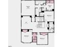 Second floor plan featuring four bedrooms, three bathrooms, an owner's suite, and a laundry room at 1020 Dillon Lake Dr, Knightdale, NC 27545
