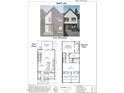 Layout of Unit A2 including dimensions for the first floor, second floor, and front elevation at 1804 Pershing Rd, Raleigh, NC 27608