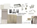 Design selections featuring cabinetry, appliances, flooring, and fixtures at 925 Kinglet House Rd, Knightdale, NC 27545
