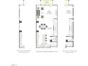 Second floor featuring an open-concept layout with a great room, dining area, kitchen, and powder room at 1037 Zelkova Ln, Chapel Hill, NC 27517