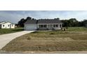 Inviting single-story home with a covered porch and attached garage, set on a spacious lot at 111 Coharie Dr, Lillington, NC 27546