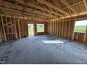 An image showcasing the initial framing and layout of the interior of the new home construction at 136 Tuskeegee Dr, Smithfield, NC 27577