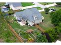 A beautiful aerial view of a home with a backyard oasis and inviting outdoor space at 182 Brendamoore Ct, Fuquay Varina, NC 27526