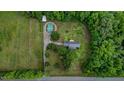 Spacious property with manicured lawn, mature trees, additional outbuilding, and long private driveway at 578 Jeffries Cross Rd, Burlington, NC 27217