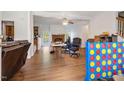 Open floor plan featuring a spacious living room, hardwood floors, and lots of space at 5019 Dorsey Rd, Oxford, NC 27565