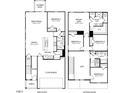 Floor plan featuring the first and second floor, 5 bedrooms, 3 bathrooms, 2 car garage, kitchen, dining, and great room at 817 Ottawa Dr, Garner, NC 27529