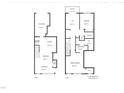Detailed floor plan showcasing the layout of the home's two floors at 421 Wait Ave # 100, Wake Forest, NC 27587