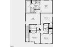 Upstairs floorplan showcases bedrooms, laundry room, and owner's suite with walk-in closet at 198 Blue Butterfly Dr, Angier, NC 27501