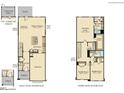 Open concept floor plan featuring a kitchen, dining area, living room, and bedrooms at 84 Blossom Field Way, Angier, NC 27501