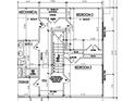 Second floor plan featuring mechanical room, bath 2, hall, bedrooms 2 and 3, and storage at 203 S Main St # B, Four Oaks, NC 27524