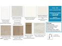 Selection of elegant interior home design materials and colors for the kitchen and bathroom at 671 Leland Hill Circle, Zebulon, NC 27597