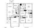 Detailed floor plan of a two-story home, displaying the layout of rooms on both levels at 840 Ottawa Dr, Garner, NC 27529