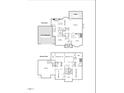 Detailed floor plan showcasing layout of the home's first and second floors with room and feature labels at 203 Worsham Dr., Chapel Hill, NC 27516