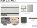 Exterior materials showing arctic white horizontal siding, shakes, gray stack stone, carbon brick, and bronze front door at 177 Gilmer St, Fuquay Varina, NC 27526
