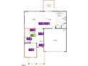 Main floor plan showcasing a Gathering room, nook, kitchen, garage, entry, and screened covered patio at 235 Norman Ave, Lillington, NC 27546