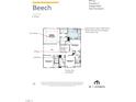 Floor plan of the second floor showing bedrooms, bathrooms, a loft, and the laundry room at 2396 Picual Way # 32, New Hill, NC 27562