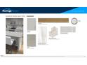 Interior design selection board showcasing kitchen cabinetry, flooring, and wall paint at 719 Chandler Stone Dr, Zebulon, NC 27597