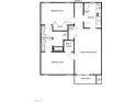 Floor plan featuring a kitchen, living/dining room, patio/deck, and two bedrooms with closets at 107 Ashley Forest Rd # B, Chapel Hill, NC 27514
