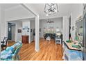 Bright, open living room with hardwood floors, high ceilings, and lots of natural light at 107 Regiment Way, Durham, NC 27705