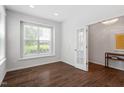 Bright office space with wood floors, natural light and glass French doors at 113 Mazarin Ln, Cary, NC 27519