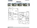 Detailed floor plan showcasing the layout of a spacious 5-bedroom, 3-bath home with a 2-car garage at 705 Comice Pear Way, Willow Springs, NC 27592