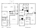 Floor plan featuring five bedrooms, three baths, a two-car garage, and an open living area at 1143 Winding Spring Dr, Mebane, NC 27302