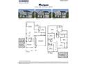 Floor plan of the Morgan home design showing the layout of the first and second floors at 2325 Horton Park Dr, Apex, NC 27539
