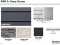 Deep Ocean exterior package showcasing gray siding and white brick at 2341 Horton Park Dr, Apex, NC 27539