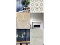 Collage of interior finishes, accent wall, backsplash, flooring, fireplace, and mudroom at 516 Hillard Ln, Wendell, NC 27591