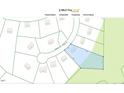 Residential lot shows plot dimensions in a suburban neighborhood at 113 Feezor Ct, Clayton, NC 27527