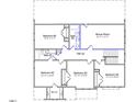 Second floor plan featuring four bedrooms, two bathrooms, and a bonus room at 33 Black Walnut Dr # 185, Garner, NC 27529