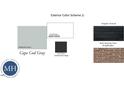 Exterior color scheme featuring Cape Cod Gray siding, Snow White trim, and Bessemer Gray brick at 367 Chesapeake Cmns St # 115, Garner, NC 27529
