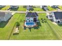 Spacious backyard with a sparkling swimming pool and fenced area in a well-manicured neighborhood at 104 Bollienger Dr, Princeton, NC 27569
