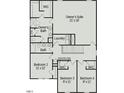 Second floor plan, includes an owner's suite, laundry room, bedrooms, and bathrooms at 16 Freedom Heights Ln, Smithfield, NC 27577