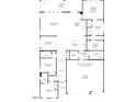 Well designed floor plan showing a 3-car garage, 3 bedrooms, and an open-concept kitchen, living and dining area at 229 Mugby Rd # 167, Raleigh, NC 27610