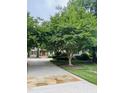 Long driveway leading to a home with manicured landscaping and mature shade trees at 5205 Newstead Manor Ln, Raleigh, NC 27606