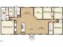 Detailed floor plan showcasing an open-concept layout with spacious rooms and a modern kitchen design at 4450 Poppy Mallow Ln, Oxford, NC 27565