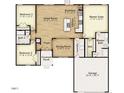 Detailed floor plan showcases layout, including bedrooms, bathrooms, kitchen, living spaces, and garage at 4451 Poppy Mallow Ln, Oxford, NC 27565