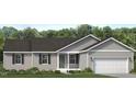 Attractive one-story home boasts a well-maintained lawn, an attached two-car garage, and a classic design at 4461 Poppy Mallow Ln, Oxford, NC 27565