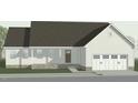 Contemporary design featuring a covered porch and attached two-car garage at 4465 Poppy Mallow Ln, Oxford, NC 27565